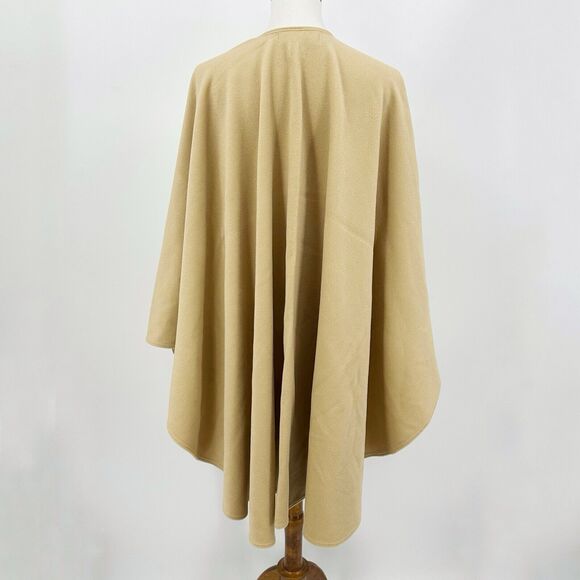 Roeckl Women Cape Poncho Beige Merino Wool Cashgora Angora Drapecore Minimalist - Picture 2 of 5